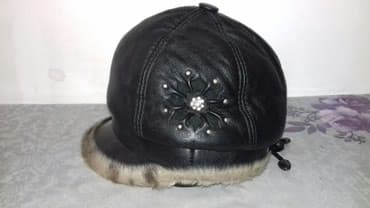 женская шапка и снуд хомут: Qadın üçün türkiyənin dəri,içi tüklü,isti,52 ölçülü papaq — 3