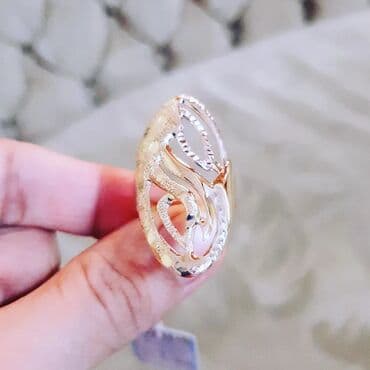 tək qaş: Toy, Üzük, Sarı qızıl, 585 Əyar, Qaşsız — 4