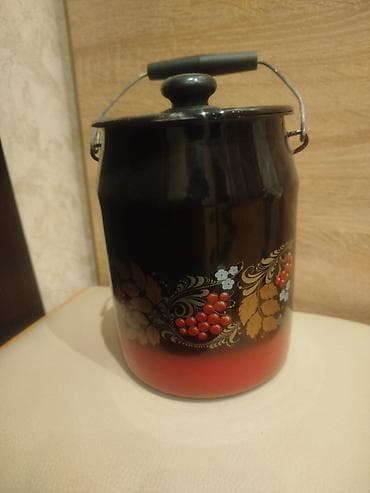 Emallı süd bidonu/çəllək – 2 ədəd