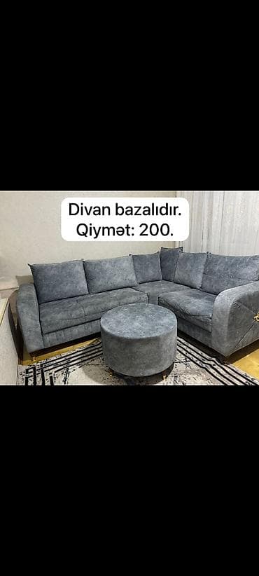 divan: Künc divan, İşlənmiş, Bazalı — 1