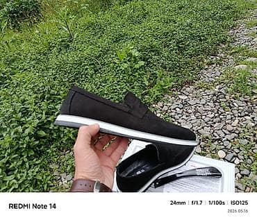 Kişi loaferləri – qara rəng, klassik-pəncəksiz dizayn - Material — 9