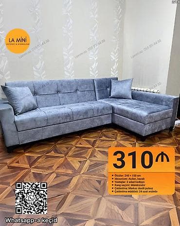 iqlavoy divan: Künc divan, Açılan, Bazalı, Parça, Şəhərdaxili pulsuz çatdırılma — 1