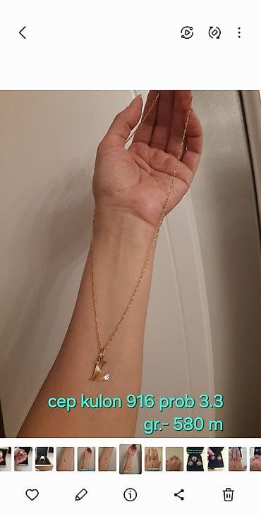 qızılın alışı və satışı: Kulon, Hərflər, Sarı qızıl, 916 Əyar, 3 g — 1