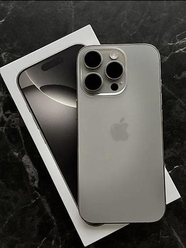 IPhone 15 Pro, Natural Titanium, Face ID lalafo.az -da IPhone 15 Pro, Natural Titanium, Face ID