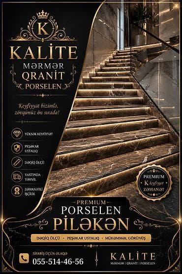 Lalafoda yeni: PREMIUM PORSELEN PİLƏKƏN Kalite – mərmər, qranit və porselen üzrə — 1