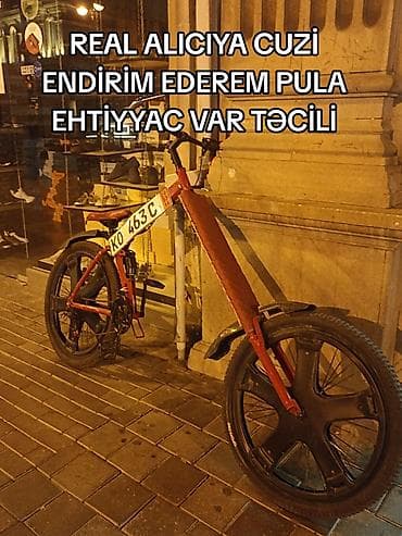 велик за 2000: Məhsul: Şəhər velosipedi - Rəng: qırmızı - Təkərlər: yüngül ərintili — 2