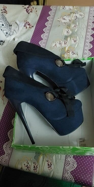 4xl nece razmerdi: Tuflilər, Ölçü: 38, rəng - Göy, Yeni — 2