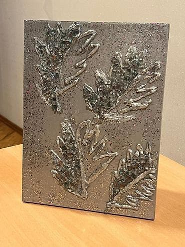 Dekorativ tablo – əl işi - Material: kətan üzərində tekstural qarışıq