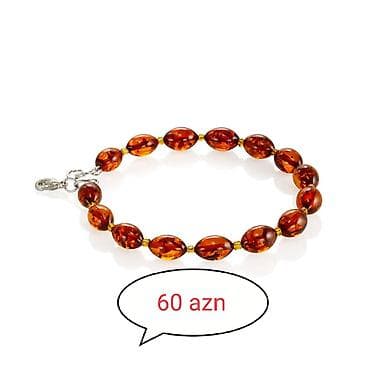 Наручные часы: Təbii Baltik kəhrabasından “Zeytun” formalı bilərzik - Material — 3