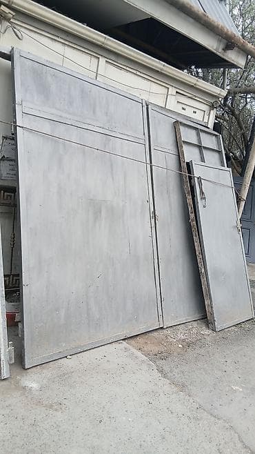 Ворота и комплектующие: Железо Дворовые ворота, Распашные, Механические, С дверью, цвет - Серый, Нет кредита — 2