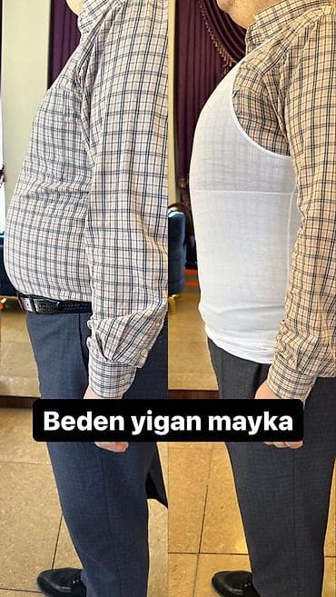 Kişilər üçün “Bədən yığan mayka” – qarın və bel hissəsini sıxaraq daha