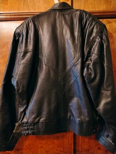 2107 qara: Qara tebii dəridən klassik motosiklet üslublu gödəkçə .Tebii deriden — 3