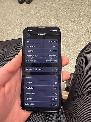iphone 4 s: IPhone 14, 128 GB, Mavi, Simsiz şarj, Face ID — 2