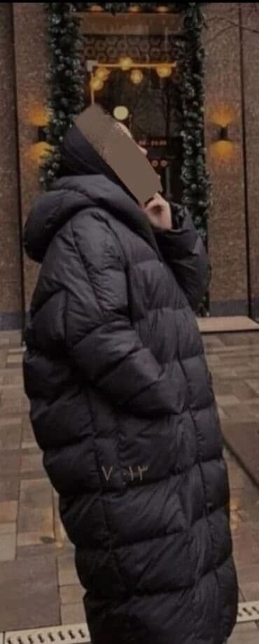 palto 2022: Bir ededi 15 azn Uzun şişme qadın balonka – kapüşonlu qehveyi vs qara — 3