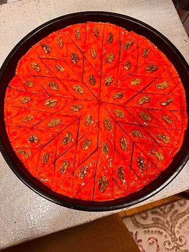 ev şirniyyatları: Şərbətli paxlava – ev üsulu - Klassik Azərbaycan paxlavası: romb — 3