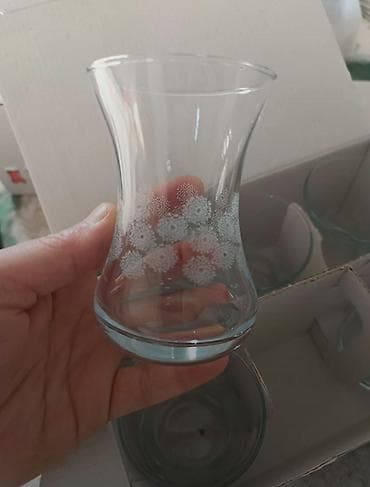 madam coco: Armudu stəkanlar, rəng - Ağ, Şüşə, 6 ədədli dəst — 2