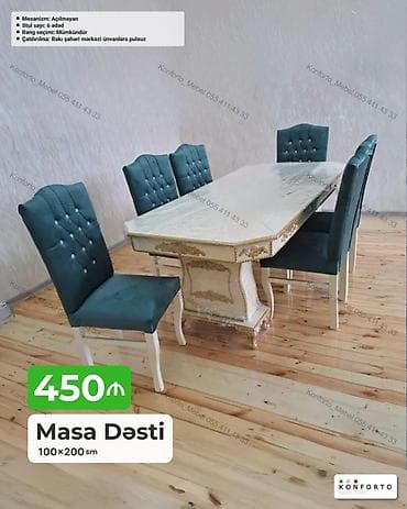 Masa Dəsti – 100×200 sm Klassik üslubda, oyma dekorlu möhkəm süfrə və — 1
