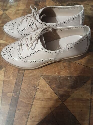 женские туфли на шнурках: Ölçü: 36, rəng - Bej, İşlənmiş — 2