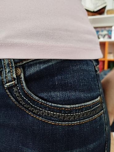 qara kişi cinsləri: Stop Brendine . üçün cins şalvar - Stil: düz kəsim, klassik beş ciblə — 2