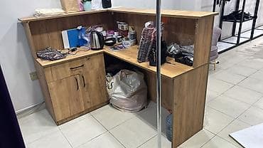 qəbul masası: Mağaza üçün avadanlıq dəsti - Qəbul masası: L‑şəkilli, ağac — 1