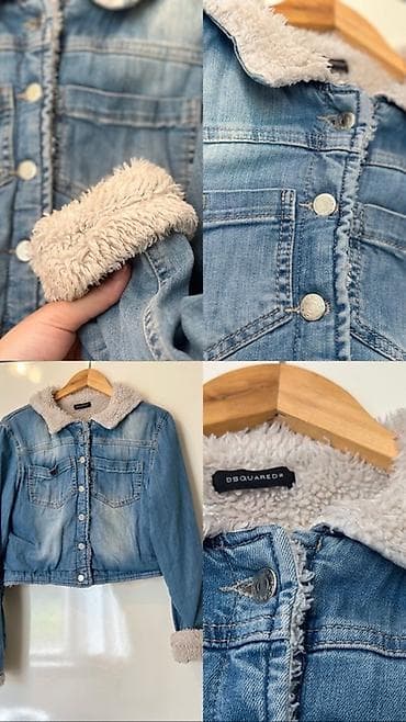 DSQUARED2 brendindən açıq mavi rəngli qadın cins pencəyi. Bu qısa