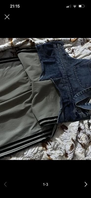 Uşaq geyimi və ayaqqabıları: Unisex idman şalvarı - Rəng: zeytun-yaşıl (yanlarda ikiqat qara — 3