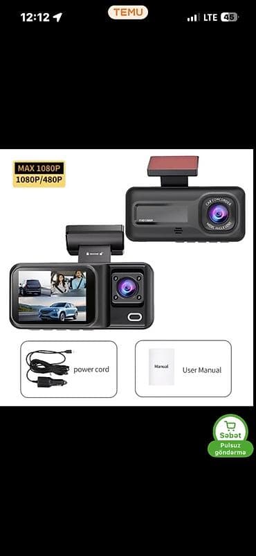 Dinamiklər və sabvuferlər: Avtomobil DVR (videoregistrator) - Maksimal qeyd keyfiyyəti: 1080P — 1