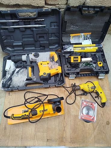 Ручные механические инструменты: Elektrik alətləri dəsti Komplektin tərkibi: - SDS-plus tipli — 1