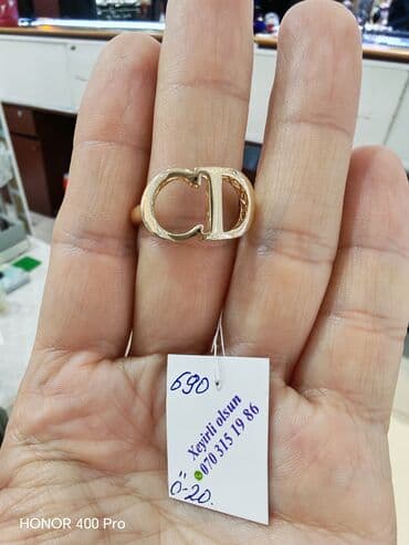 qızılların qiyməti: Üzük, Sarı qızıl, 585 Əyar, Qaşsız — 6