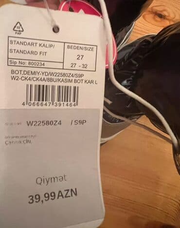 qebelend ters ev: Çəkmələr, Uniseks, 27 — 1