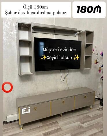 шоколадная паста: *Tv stend 180AZN💥* ✔️Rəng seçimi var ✔️ Şəhər daxili Çatdırılma və — 3