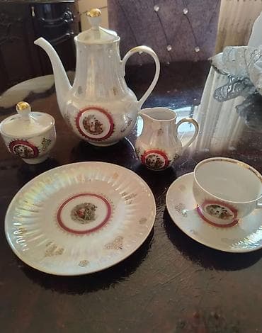 moyka hamam: Qəhvə dəsti, rəng - Ağ, Farfor, Madonna, 6 nəfərlik, Çexiya — 1