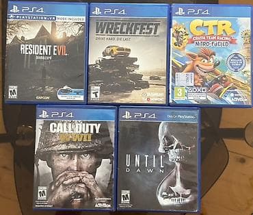 PS4 oyun diskləri paketi BARTER YOXDU Until dawn 25 Wreckfest 20 Call