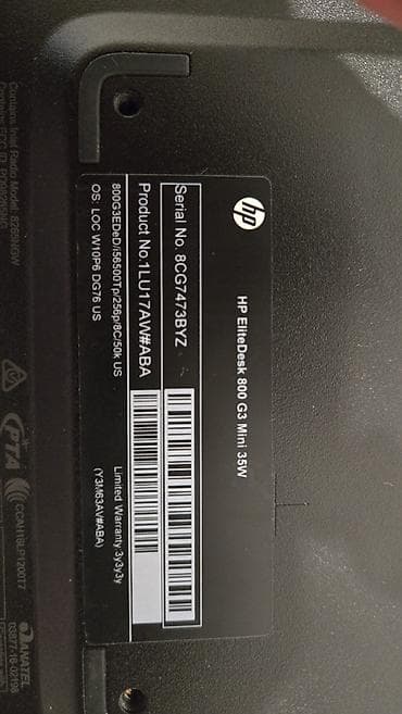 honor pad x8a: Intel Core i5 6500T CPU 2.50 GHZ Compact HP EliteDesk mini PC. Has a — 2