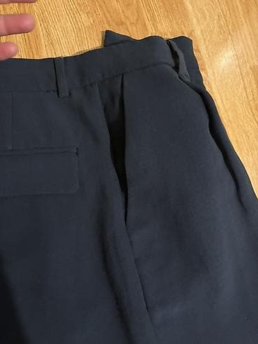 parca salvar modelleri: ZARA kişi klassik şalvarı - Rəng: tünd göy (navy) - Ölçü: M (EUR M — 3