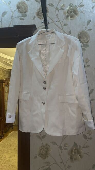 pencek modelleri 2022: Ağ qadın blazer jaket - Ölçü : XL - Klassik qatlana bilən yaxalıq, 3 — 2