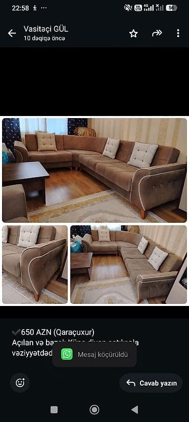 Divanlar: Künc divan, Açılan, Bazalı — 1