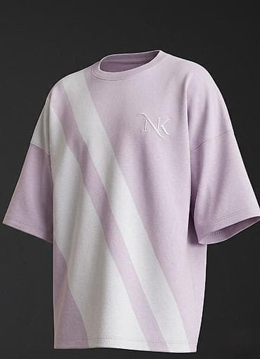 Oversize qısaqollu t‑şört – bənövşəyi - Rəng: açıq bənövşəyi — 1