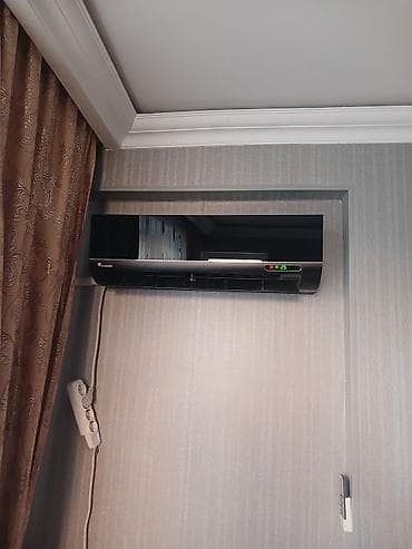 Техника и электроника: Flassos divar tipli kondisioner - Rəng: qara, şüşə effektli ön panel — 2