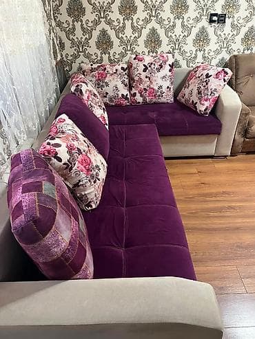 Divanlar: Künc divan, İşlənmiş, Açılan, Bazalı, Vеlur parça — 3