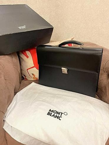 nike çanta: Montblanc kişi portfeli – klassik qara rəng, hamar dəridən. - Tək üst — 1