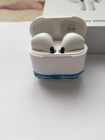 iphone 11 elde: Yeni Simsiz (Bluetooth) Qulaqcıqlar, rəng - Ağ — 3