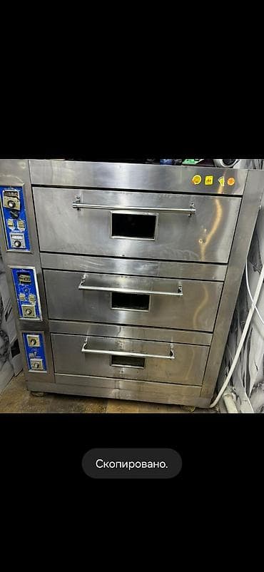 Professional sobalar: Elektrik soba, Şirniyyət üçün, Pizza, Yemək üçün, 3 mərtəbəli, İşlənmiş — 1