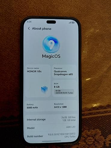 Honor X8c, 128 GB, rəng - Mavi — 2