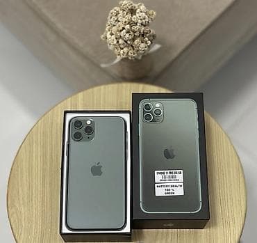 IPhone 11 Pro, 256 GB, Matte Midnight Green, Zəmanət, Simsiz şarj, Face ID