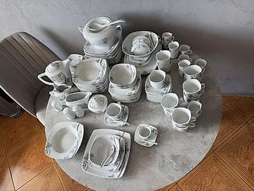 turşular: Nahar dəsti, rəng - Ağ, Farfor — 4