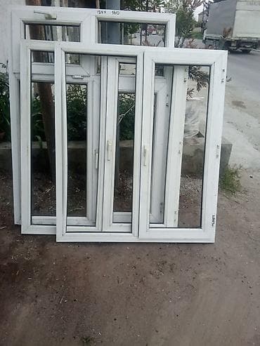 plastik pencere rengleri: İşlənmiş İkiqat şüşə paketi Plastik pəncərə, Еni: 120 sm, Uzunluğu: 140120160 sm — 1
