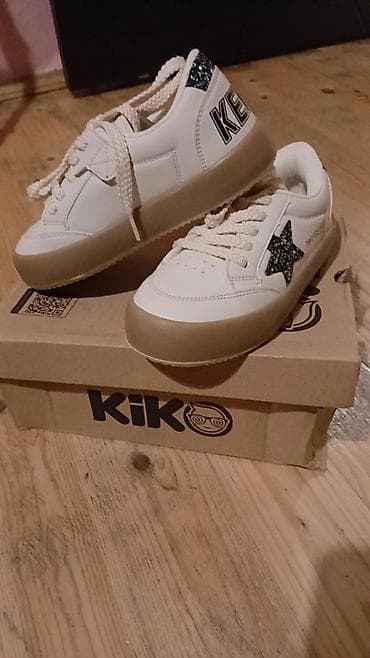 krossovka: Kiko Kids uşaq krosovkaları - Model: TWT/STAR - Rəng: krem-ağ üst — 1