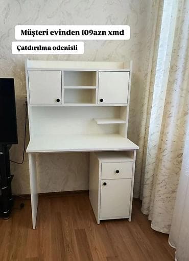 ders masasi: Düz masa, Stulsuz, Polkalı, Siyirməli, Sadə laminat — 1