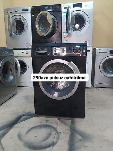 paltar yuyan ucuz: Bosch ön yükleməli paltaryuyan maşın - Rəng: qara, gümüşü halqalı — 1